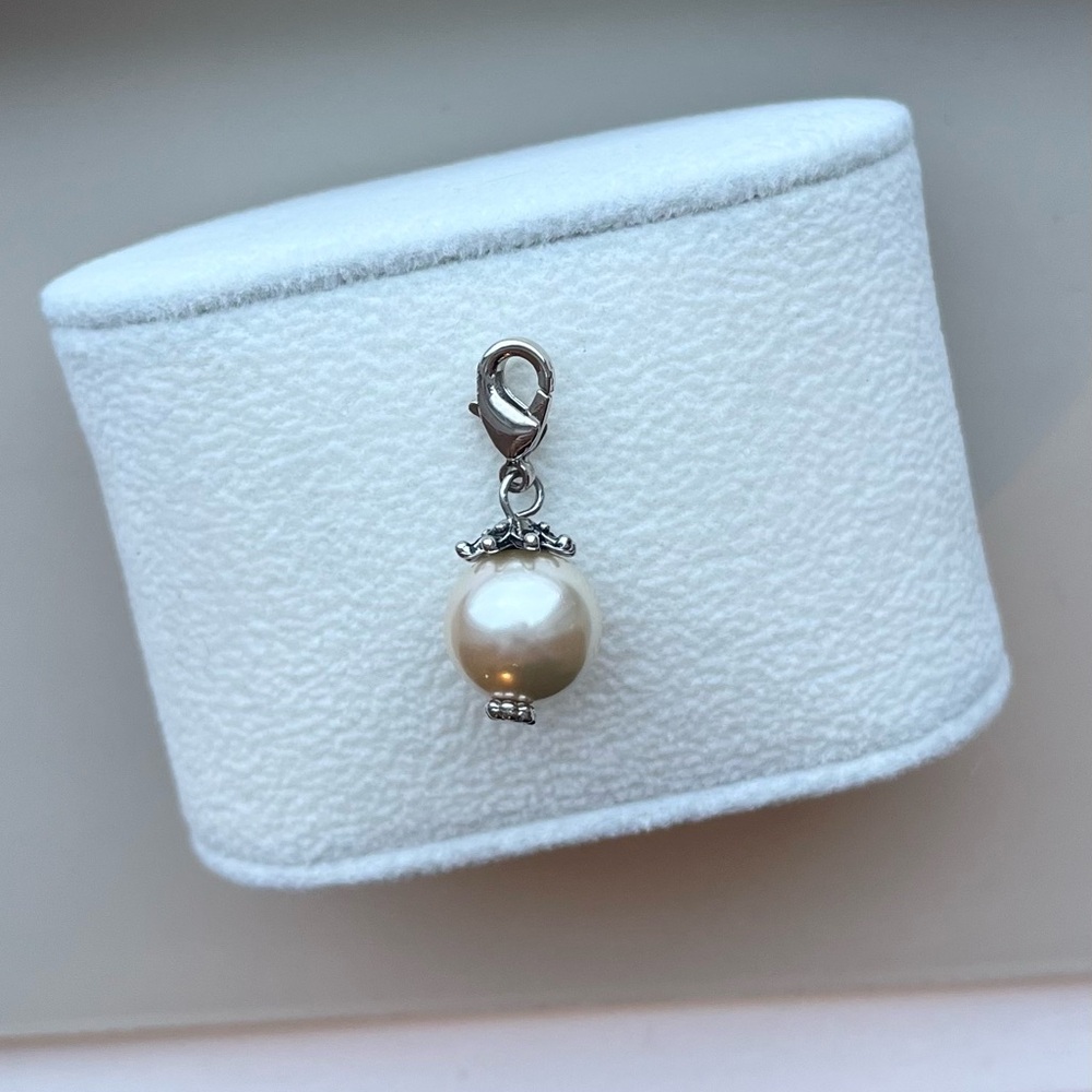 Elegant Faux Pearl Charm